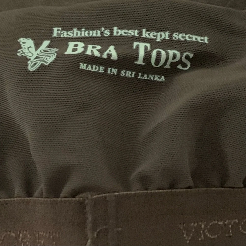 Women’s S VICTORIA’S SECRET BRA TOPS Brown Strapless Sundress Pintucks & Pockets - Picture 11 of 14